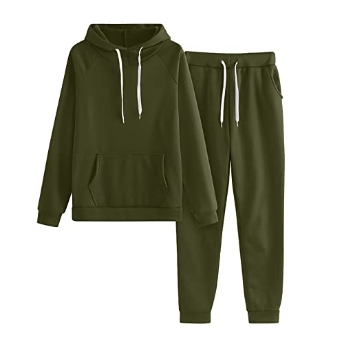 Womens 2 Piece Sweatsuit Trendy Loose Two Piece Tracksuit Long Sleeve and Pants Lounge Set Athletic Tracksuit