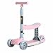 WZWHJ wunderschönen Kinderroller Zwei-in-One-Kleinkind-Roller mit Sitzrücken und Einstellbarer Lenkung, 1-14 Jahre Alter Kinderroller (blau) (Color : Pink)
