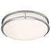 Access Lighting - HI Access 20500LEDD-BS/ACR Transitional LED Flush Mount from Solero II Collection in Pewter, Nickel, Silver Finish, Brushed Steel