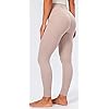 Lavento Women's All Day Soft Yoga Leggings Mid-Rise - No Front Seam Workout Active Legging for Women (Desert Sand, 6)