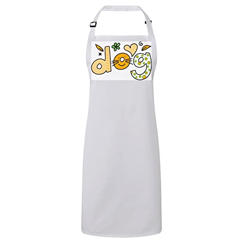 Tablier cuisine enfant chien réglable avec illustration dessin mignon