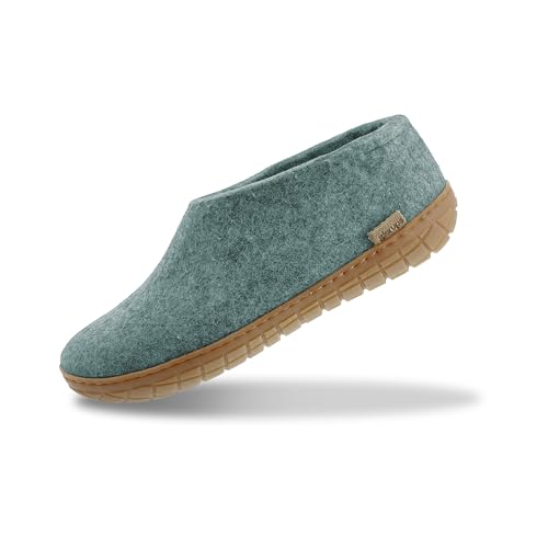 Image of Glerups 100% quality wool mix Shoe Slipper with rubber sole - Unisex