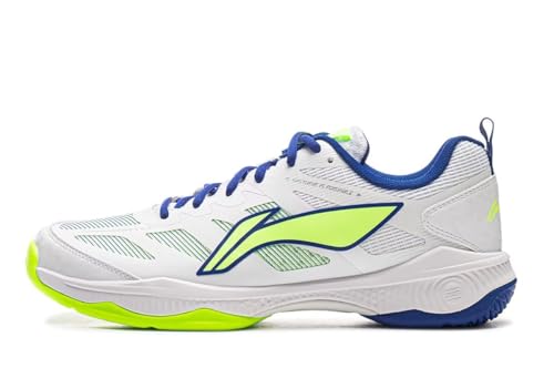 LI-NING Gladiator Ⅱ Unisex Badminton Shoes Anti-Slip Featherlight Rebound Professional Training Sports Sneakers Standard White/Neon New Green US 8