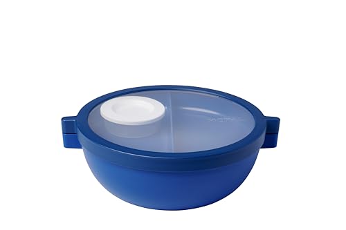 Mepal, Bento Lunch Bowl Vita, Multi-Compartment, Extra Bowl with lid, Dressing Container & Tray, Bento Box, Salad Lunch Box