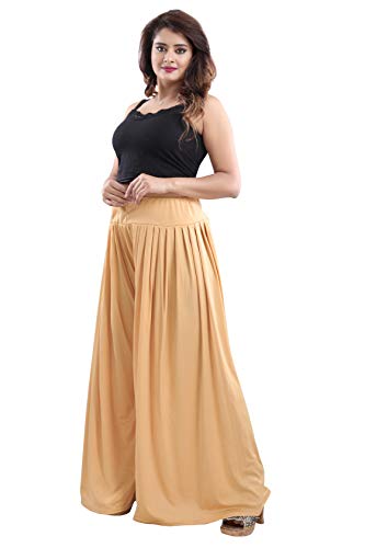 Buy YKI Women's Stretch Fit Palazzo (elephant-palazo_Beige_XL) at Amazon.in