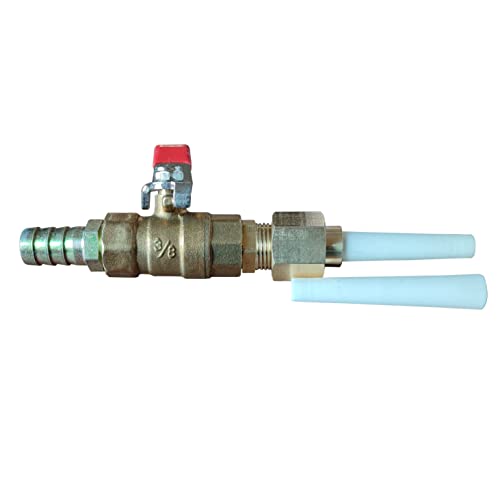 Image of Ceramic Sandblasting Gun Assembly: Nozzle Tip (1 /8 inch ID) 2Pcs Nozzles | Brass Ball Valve and Connector 2Pcs Grinding Nozzle Tip Replacement,Valve Type Sandblaster Gun Red