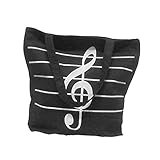 HAPINARY 音符デザイン トート バッグ ショルダーバッグ ピアノレッスンや