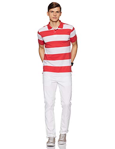 Image of Get In Men's Striped Regular Fit Polo