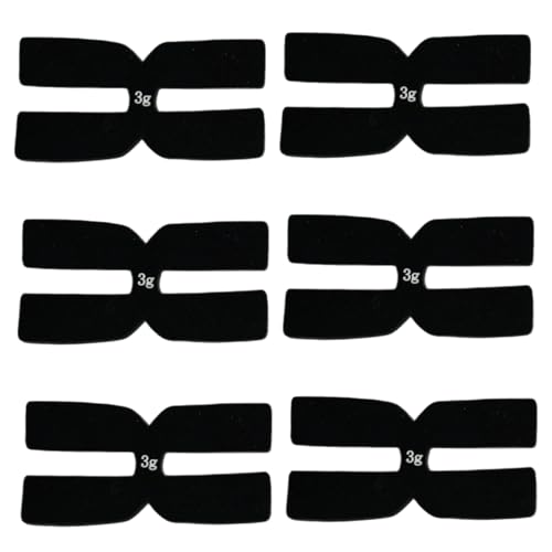 Jorzer Accesorios para Raqueta de Tenis, Tiras de Equilibrio de Peso para Raqueta de Tenis en Forma de H de Silicona, Cintas de Silicona para, Color Negro, 6 uds..