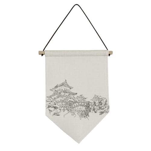 Toile Chine monuments croquis décoration murale salon suspendue