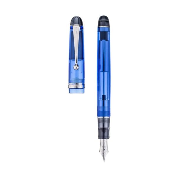 Image of Pilot CUSTOM 74 TINTED BLUE CT FOUNTAIN PEN - 14KT GOLD RHODIUM-PLATED FINE NIB