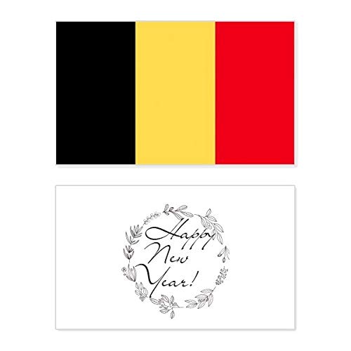 Carte souvenir Belgique drapeau d'Europe pour cadeau du Nouvel An