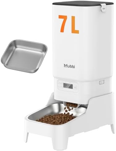 Automatic Dog Feeder with Elevated Stand - 7L Cat Food Dispenser ...