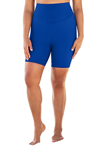 Swim 365 Women's Plus Size 360° Powermesh Swim Boy Short with Tummy Control
