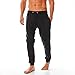 Iron Mountain Men's Jogging Bottoms Reclaimed Yarn Sweatpants Comfortable Jog Pants, Black, M