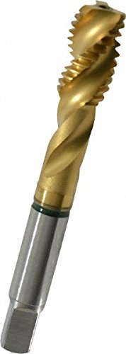 GUHRING 9039220127000 Spiral Flute Tap, Mod Bottom, Cobalt, TiN Coating, 3 Flute, 1/2"-13 Size