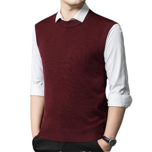 Men's Vest Warm Sweaters Vests O-Neck Sleeveless Business Sweater Clothing Pullovers