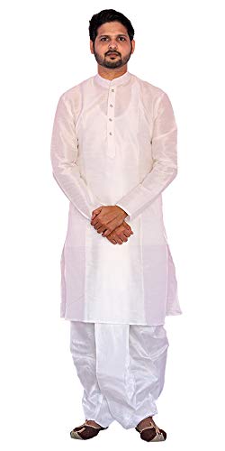 Image of Men's Silk Dhoti Kurta Set Party