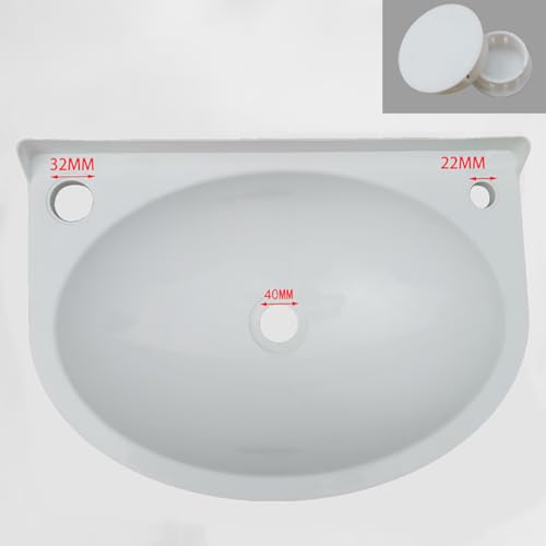 Fregadero de baño de montaje en pared lavabo ovalado de cactus con desagüe 4