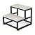LIANTRAL Step Stools for Adults Kids, 2 Step Stool, Heavy Duty Steel & Sturdy Wooden Step Stool Helper, Supports Up to 500lb, Foot Stool for High Bed Kitchen Bathroom - Grey