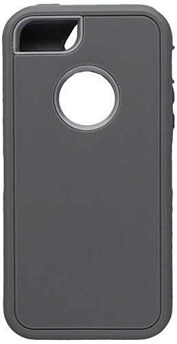 BeautyChase DGVE6 iPhone 5/5S Defender Body Armor Case, Charcoal Grey/Grey