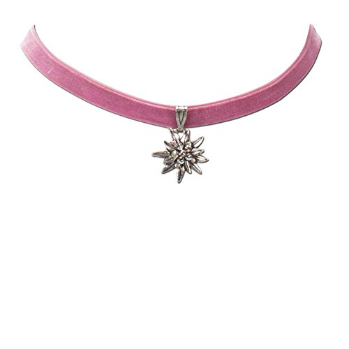 Bijou de costume traditionnel en velours rose confortable qui ne glisse pas pour l'Oktoberfest