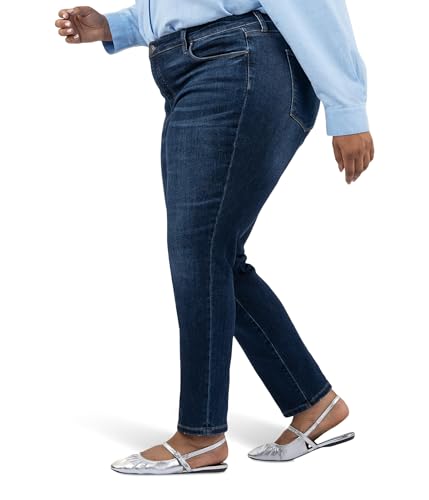 KUT from the Kloth Womens Plus Reese High-Rise Fab Ab Ankle Straight Regular Hem in Gifted4