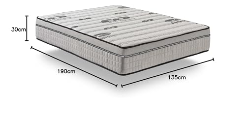 Naturalex - Colchón Viscoelástico 135x190 cm - Altura 30 cm - Visco-Carbone - Espuma FlexiMax HR y Látex de Carbono Activo - Adaptable, Ergonómico, Suave, Hipoalergénico - Firmeza Alta - imagen 2
