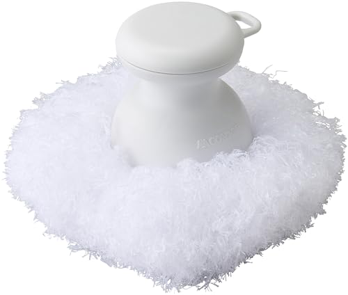 山崎産業(Yamazaki Sangyo) 【日本製】 お風呂掃除 スポンジ ブラシ ハンド ハンディ ユニット バスボン 抗菌 浴室 浴槽 シンプル ホワイト 収納 フック 幅14×奥行14×高さ10cm 201440のサムネイル