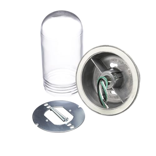 Image of OCS Parts Commercial Kitchen Canopy Hood and Walk-in Refrigeration Lighting | Light Fixture, Globe, LED Light Bulb, and Wire Guard (Light Fixture)