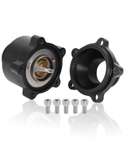 Foruly Inline Thermostat Housing Aluminum With Bypass Sensor Port - Black