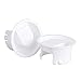 Ruluti 2pcs De Cristal Blanca/Fría del Agua Tapa De Jarra Cubierta De La Categoría Alimenticia De Plástico Anti-Polvo Estancos Tapas Tapones De Cristal Bistro Jarra Blanca