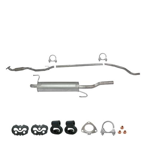 Ferroz Export Komplett Auspuffanlage Ersatz für Opel Corsa D 1.2 (2005–2014) inkl. Montagesatz – OEM 13263399, 13220779