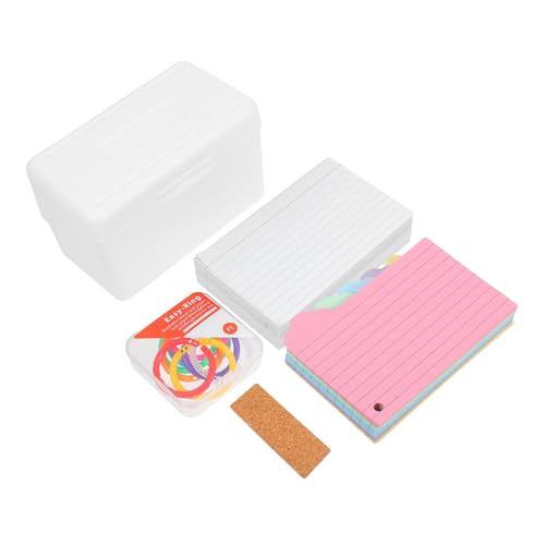 HORIALENCE 美式便??面収納ボックス 多機能カードオーガナイザー 仕切り付き名刺ホルダー メード収納ケース オフィス用レシピカード整理用