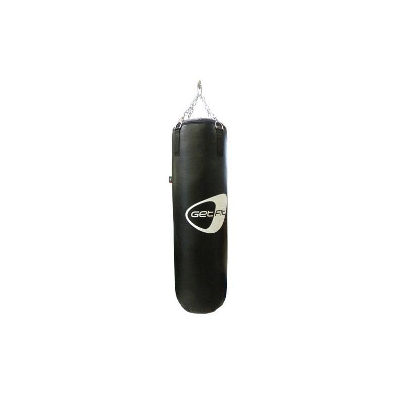 GetFit Sacco Boxe GFP707 da 40kg - Similpelle Rinforzata, Antistrappo, Catena Inclusa