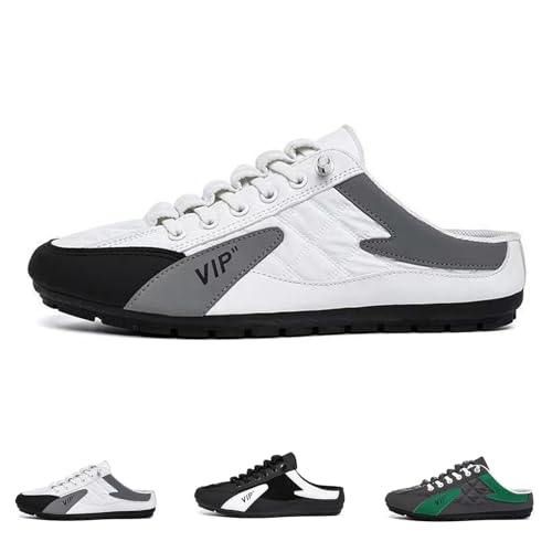 Men's Slip-On Mule Sneakers Backless Anti-Slip Walking Shoes - Lightweight Breathable Casual Sport Shoes for Driving Travel