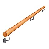 Handrail Stairs Railing Indoor Outdoor Simple Wooden Staircase Handrails-Complete Tool Kit, Indoor Loft Elderly Non-Slip Handrail Corridor Support Rods, Length 30～300 cm(150cm)