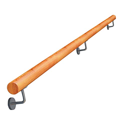 Handrail Stairs Railing Indoor Outdoor Simple Wooden Staircase Handrails-Complete Tool Kit, Indoor Loft Elderly Non-Slip Handrail Corridor Support Rods, Length 30～300 cm(150cm)