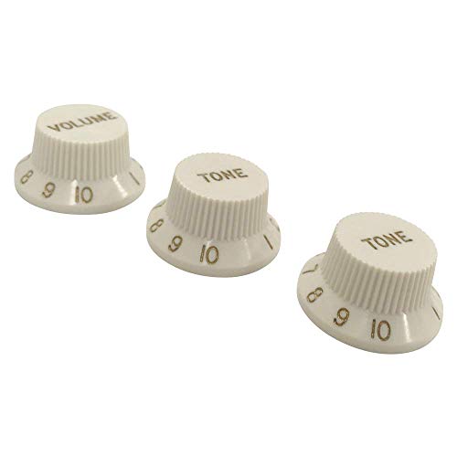 【YJB PARTS】 ストラトノブセット(1V2T) インチミリ兼用 日本製 (Aged White)のサムネイル