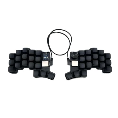 Clavier mécanique filaire split en bois gris idéal pour optimiser un bureau de télétravail