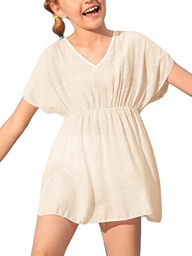 Image of Fommykin Girls Swimwear Cover Ups Kids Beach Bathing Suit Coverups Cute Sweet Bikini Swimsuit Tunic Dress