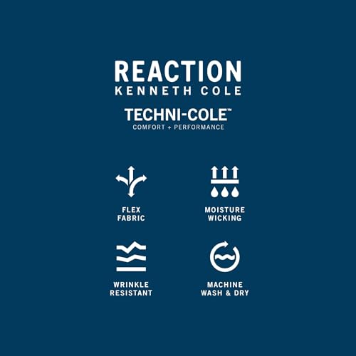 Kenneth Cole Reaction Men's Dress Shirt Slim Fit Techni-Cole Stretch, White4