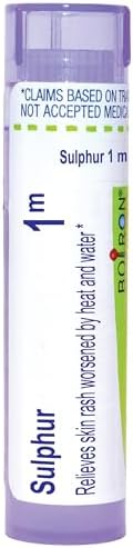 Boiron Sulphur 1M for Skin Rash Worsened by Heat & Water - 80 Pel...