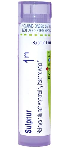 Boiron Sulphur 1M for Skin Rash Worsened by Heat & Water - 80 Pellets Boiron Sulphur 1M for Skin Rash Worsened by Heat & Water - 80 Pellets