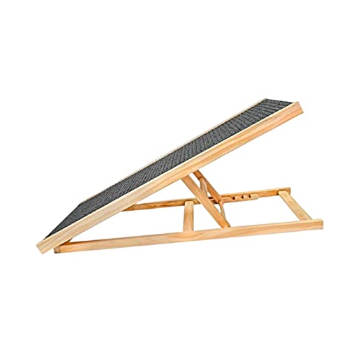 Qianly Wooden Dog Ramp Car 4 Levels Height Adjustable Portable Wood Ramp Pet Ramp Stairs Foldable Dog Ramp High Bed For Short Trips Camping #TOP1