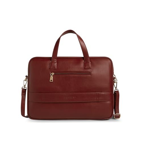 Image of Caprese Siji Tresna Large Laptop Bag for Women with Adjustable & Detachable Strap | Stylish Kashida Embroidery Laptop Handbag | 16-Inch Compatible Spacious Office Bag with Smart Sleeve