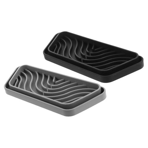 COHEALI Vassoio Raccogligocce in Silicone per Frigorifero 2 Pezzi Vaschetta Raccogli Gocce Regolabile per Erogatore D’Acqua e Macchina da Caffè Accessorio per Cucina e Refrigeratore