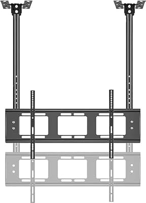 JDXQBLD Telescopic Tv Bracket Tv Ceiling Mount Bracket, Double Bar Adjustable Tilt Tv Bracket, Suitable for 55-86 Inch Large Led Screens Folding Tv Mount