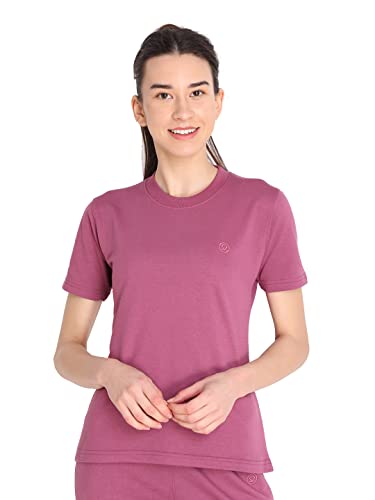 Image of CHKOKKO Women's Terry Cotton Loose Fit Half Sleeve Casual Style T-Shirt