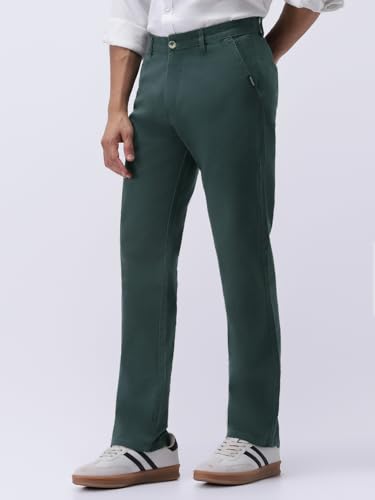 Image of Urbano Fashion Men's Regular Fit Mid Rise Cotton Casual Chinos Trousers Stretch